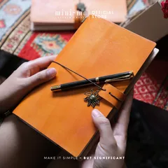 Sổ Tay Mini-mo Classic A5 Bìa Da Bò VEG TAN Nhuộm Màu Thủ Công - Sáng Tạo, Sang Trọng, Quà Tặng Độc Đáo