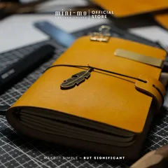 Sổ Tay Midori Classic A6 Bìa Da Thảo Mộc Nhuộm Màu Thủ Công - Mini-mo Leather Crafts - Quà Tặng Ý Nghĩa Cho Người Sáng Tạo