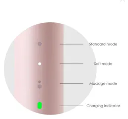 Bàn chải điện Xiaomi Pin jing So White Sonic - Bàn chải đánh răng thông minh màu hồng, tần số 31,000 lần/phút, thiết kế thời trang