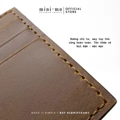 Ví Nam Da Bò Sáp Crazy Horse MINI-MO Dáng Ngang 6 Ngăn Thẻ - Bóp Nam Cao Cấp Thời Trang Sang Trọng Việt Nam