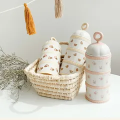 Hộp Chia Sữa Xuất Hàn TGM x Dottodot 3 Tầng Tiện Lợi Có Quai Xách Cho Bé - Hộp Trữ Sữa Du Lịch, Dã Ngoại, Chất Liệu ABS An Toàn