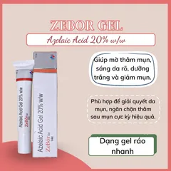 Kem Dưỡng Ẩm Zebor Gel Azelaic Acid 20% - Ngăn Ngừa Mụn, Mờ Thâm Da, Giúp Da Mịn Màng 15g