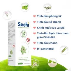 Xịt Chống Muỗi Cho Bé Sachi 100ml - An Toàn Cho Trẻ Từ 6 Tháng - Giảm Sưng Ngứa, Bảo Vệ Da Khỏi Muỗi Cắn