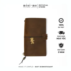 Sổ Tay Ghi Chép MINI-MO Bìa Da Bò Sáp Crazy Horse Classic 18x12cm - Quà Tặng Sang Trọng cho Người Sáng Tạo