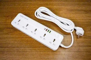 Ổ cắm điện Giga Electric 2500W 3M với USB-A 17W, Thiết bị gia dụng tiện ích cho mọi nhà