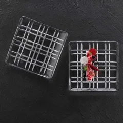 Bộ Đĩa Vuông Nachtmann Square 21cm - Bộ 2 Chiếc Thủy Tinh Cao Cấp Họa Tiết Hiện Đại, Quà Tặng Sang Trọng