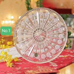 ĐĨA PHA LÊ BOHEMIA HOA VĂN MÀI 34CM