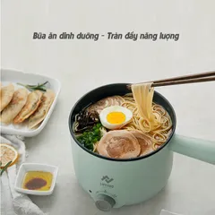 Nồi Lẩu Điện Mini Life360 AL-D12L5 Xanh - Nồi Điện Đa Năng Chính Hãng, Bảo Hành 12 Tháng