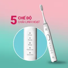 Bàn Chải Điện Sonic Life360 LE-BCD22A - Công Nghệ Sóng Âm, Chống Nước IPX7, 31.000 Nhịp/Phút, 5 Chế Độ Chải Răng