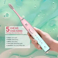 Bàn Chải Điện Sonic Life360 LE-BCD22A - Công Nghệ Sóng Âm, Chống Nước IPX7, 31.000 Nhịp/Phút, 5 Chế Độ Chải Răng
