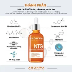 Serum Ahohwa Whitening Ampoule NTG 30ml - Tinh Chất Dưỡng Trắng Da, Giảm Thâm Nám Từ Hàn Quốc - Làn Da Rạng Rỡ, Tươi Sáng