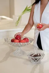 Chân Bồng Pha Lê Bohemia Samba 30cm - Đẹp Sang Trọng, Phù Hợp Đựng Mứt, Bánh, Hoa Quả, Quà Tặng Thân Thiện