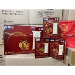 Nước Hồng Sâm Động Trùng JEONG WON Hộp 30 Gói x 80ml - Bổ Sung Dinh Dưỡng, Tăng Cường Sức Đề Kháng và Nâng Cao Thể Lực