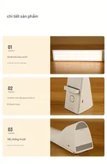 Đèn Học Chống Cận Midea Chính Hãng - Ánh Sáng LED 3 Chế Độ, Tích Hợp Giá Đỡ Điện Thoại, Tiện Lợi Cho Học Tập và Làm Việc