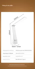 Đèn Học Chống Cận Midea Chính Hãng - Ánh Sáng LED 3 Chế Độ, Tích Hợp Giá Đỡ Điện Thoại, Tiện Lợi Cho Học Tập và Làm Việc