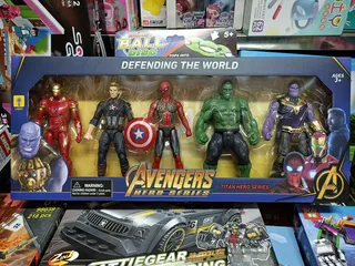 Đồ Chơi 5 Siêu Nhân Avengers Có Đèn Sáng - Bộ Đồ Chơi Trẻ Em Hứng Khởi, Phát Triển Sáng Tạo, Chất Liệu An Toàn, Độc Đáo
