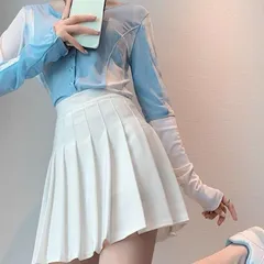 Chân Váy Tennis Xếp Ly Ngắn Chữ A DYNAMO - Chất Liệu Umi Hàn, Màu Trắng, Size M