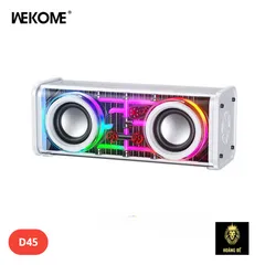 Loa Bluetooth WK D45 Wekome - Âm Thanh Đỉnh Cao, Đèn LED RGB Thông Minh, Kết Nối Bluetooth V5.3, Thiết Kế Di Động, Thời Gian Sử Dụng 3 Giờ