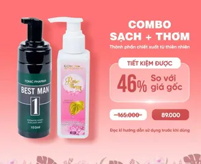 Combo Dung Dịch Vệ Sinh Nam Giới Best Man 1 & Phụ Nữ Rose Merry - Chiết Xuất Thiên Nhiên, Khử Mùi, Diệt Khuẩn, Giúp Sạch Sẽ, Thoáng Mát
