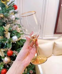 Bộ 6 Ly Rượu Vang Rona 450ml Mạ Vàng 24K - Sang trọng, An Toàn và Đẳng Cấp - Lý Tưởng Cho Tiệc Tùng và Quà Tặng