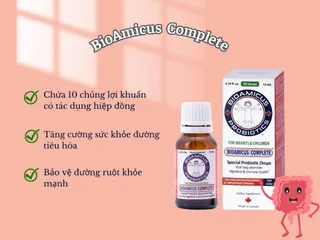 Men hỗ trợ tiêu hóa 10 chủng Bioamicus hàng chính hãng lọ 10ml