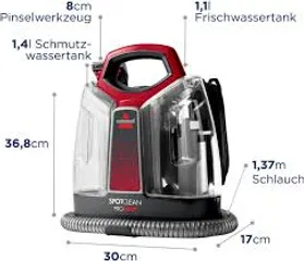 Máy giặt thảm Bissell 36988 SpotClean Proheat 330W - Máy làm sạch vết bẩn thảm, sofa, nội thất ô tô, dung tích 1.4L