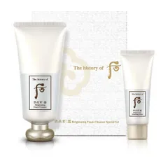Bộ Sữa Rửa Mặt The History Of Whoo Brightening Foam Cleanser 180ml + Tặng 40ml - Giúp Làm Sạch Sâu và Làm Sáng Da Chống Lão Hóa