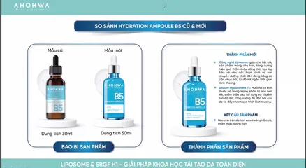 Tinh Chất B5 Ahohwa Dưỡng Ẩm & Phục Hồi Da 30ml - Serum Vitamin B5 Từ Hàn Quốc, Chăm Sóc Da Chuyên Sâu