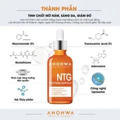 Serum Dưỡng Trắng Da Ahohwa Whitening Ampoule NTG 30ml - Giúp Mờ Thâm Nám, Cung Cấp Độ Ẩm và Làm Sáng Da Tối Màu