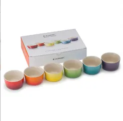 Bộ 6 bát mini Le Creuset cầu vồng 100ml - Tô chén chất lượng cao, an toàn cho máy rửa chén, quà tặng hoàn hảo