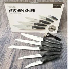 Bộ Dao Nhà Bếp 6 Món CookPlus Lock&Lock CKK101S01 - Thép Không Gỉ, Thiết Kế Tiện Lợi, Dụng Cụ Đầu Bếp Chất Lượng Cao
