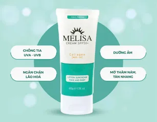 Kem Chống Nắng Melisa Cream 60g - SPF 50++ - Hỗ Trợ Nâng Tone, Bảo Vệ Da, Dưỡng Ẩm, Phù Hợp Mọi Loại Da