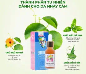Serum Giảm Mụn EMMA LOTION 20ml - Dưỡng Sáng, Giảm Thâm Cho Da Mụn, Chống Vi Khuẩn, Làm Dịu Da, Thích Hợp Cho Da Nhờn