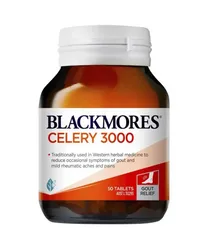 Viên uống giảm Goutt Blackmores Celery 3000mg - 50 viên hỗ trợ đào thải axit uric, giảm viêm khớp - Hàng Úc chính hãng