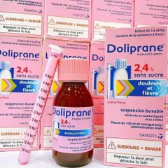 Siro hạ sốt Doliprane - Pháp 100ml cho bé từ 3-26kg hàng mới về
