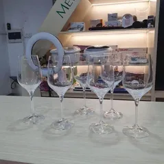 Bộ ly vang Bohemia Rebecca 460ml - Set 6 chiếc pha lê cao cấp, siêu trong, an toàn cho sức khỏe, dùng trong máy rửa chén.