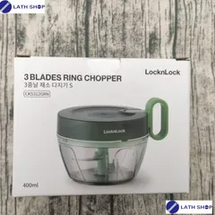 Dụng Cụ Băm Nhỏ Thực Phẩm LocknLock CKS-312GRN 400ml - Xay Cắt Rau Củ, Nghiền Thịt Bằng Tay Tiện Lợi, Thiết Kế Nhỏ Gọn