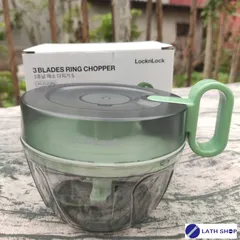 Dụng Cụ Băm Nhỏ Thực Phẩm LocknLock CKS-312GRN 400ml - Xay Cắt Rau Củ, Nghiền Thịt Bằng Tay Tiện Lợi, Thiết Kế Nhỏ Gọn