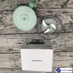 Dụng Cụ Băm Nhỏ Thực Phẩm LocknLock CKS-312GRN 400ml - Xay Cắt Rau Củ, Nghiền Thịt Bằng Tay Tiện Lợi, Thiết Kế Nhỏ Gọn