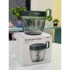 Dụng Cụ Băm Rau Củ Quả, Xay Hành Tỏi LocknLock 3 Lưỡi Dao Sắc Bén CKS313-650ml