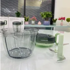 Dụng Cụ Băm Rau Củ Quả, Xay Hành Tỏi LocknLock 3 Lưỡi Dao Sắc Bén CKS313-650ml