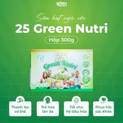 Sữa Hạt Ngũ Cốc 25 Green Nutri - Hộp 300g Hỗn Hợp 25 Loại Hạt Đậu, Đậu Phộng, Thuần Chay, Nguyên Liệu Tự Nhiên, Sống Khỏe