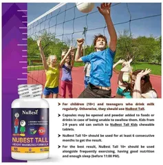 Viên Uống Hỗ Trợ Tăng Chiều Cao Nubest 60 Viên Mỹ - Giải Pháp Tăng Trưởng Chiều Cao Cho Trẻ Trên 10 Tuổi, Dinh Dưỡng Tự Nhiên