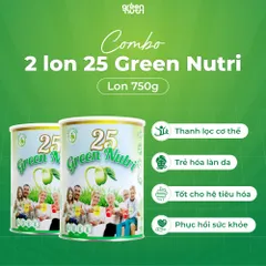 Combo 2 Lon Sữa Hạt Ngũ Cốc 25 Green Nutri Nhập Khẩu 750gr - Thuần Chay Tốt Cho Sức Khỏe, Hỗ Trợ Tiêu Hóa và Làm Đẹp Da