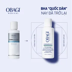 Sữa Rửa Mặt BHA Obagi Clenziderm M.D. - Tẩy Tế Bào Chết, 7 Trong 1, Chăm Sóc Da Dầu Mụn, 118ml