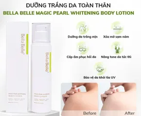 Kem Dưỡng Trắng Da Bella Belle Magic Pearl - Sữa Dưỡng Trắng Sáng Mịn, Che Khuyết Điểm, Nguyên Liệu Ngọc Trai và Nhân Sâm