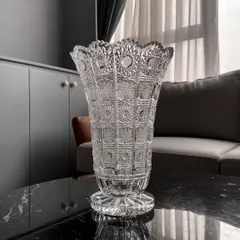 Lọ Hoa Pha Lê Bohemia 25,5cm - Thiết Kế Sang Trọng Kiểu Châu Âu, Đồ Trang Trí Phòng Khách Đẹp Mắt, Quà Tặng Độc Đáo