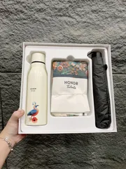 Bộ quà tặng Honor HUAWEI - Bình giữ nhiệt, Ô dù thời trang, Túi vải tiện lợi - Quà tặng ý nghĩa cho mọi dịp