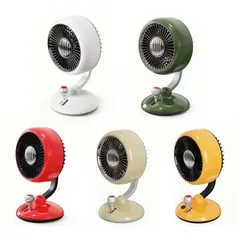 Quạt bàn D5J phong cách Retro cổ điển, tích hợp đèn, có túp năng xoay