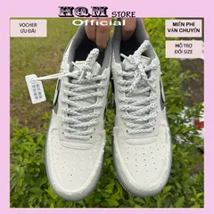 Giày Thể Thao AF1 Dây Thừng Họa Tiết Paisley Màu Kem - Sneakers Unisex Thời Trang, Chất Lượng Cao, Phong Cách Năng Động